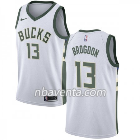 Camiseta Hombre Milwaukee Bucks Malcolm Brogdon 13 Nike 2017-18 Blanco Swingman Camiseta Hombre Milwaukee Bucks Malcolm Brogdon 13 Nike 2017-18 Blanco Swingman